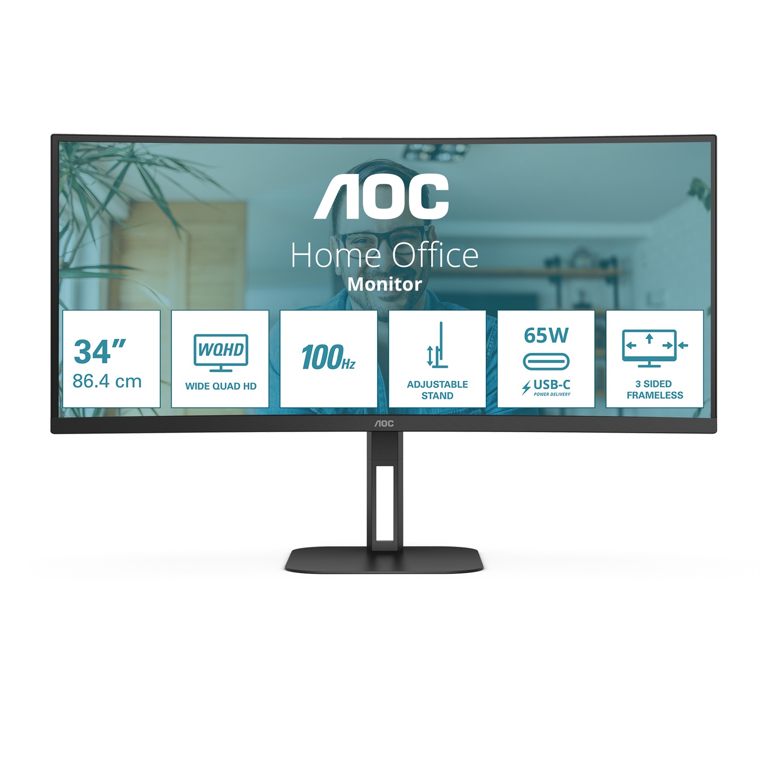 AOC V5 CU34V5C/BK Monitor Curvo 34