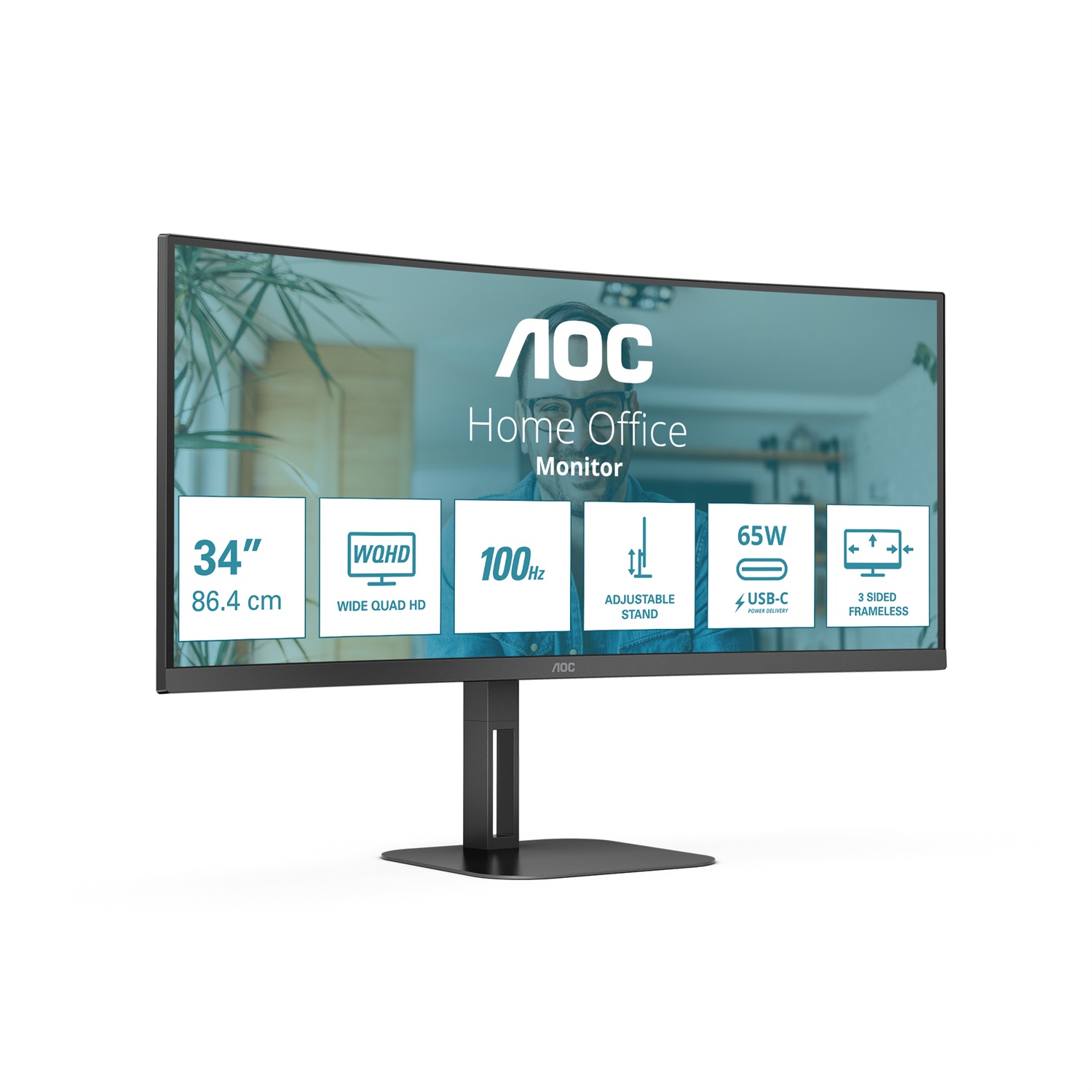 AOC V5 CU34V5C/BK Monitor Curvo 34
