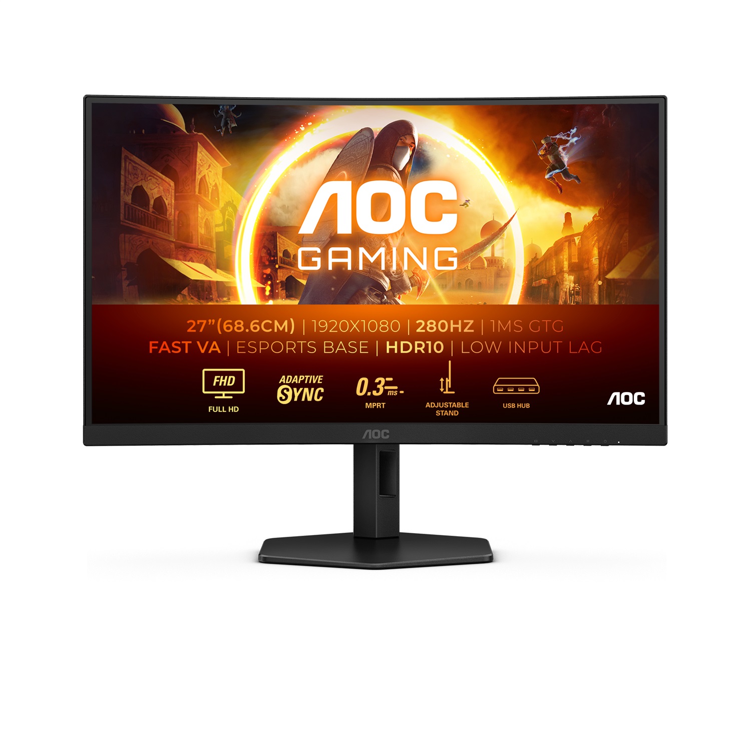 AOC Gaming C27G4ZXU Monitor Curvo 27