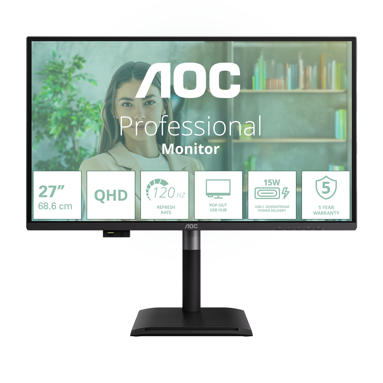 AOC Q27P4U Monitor PC 27