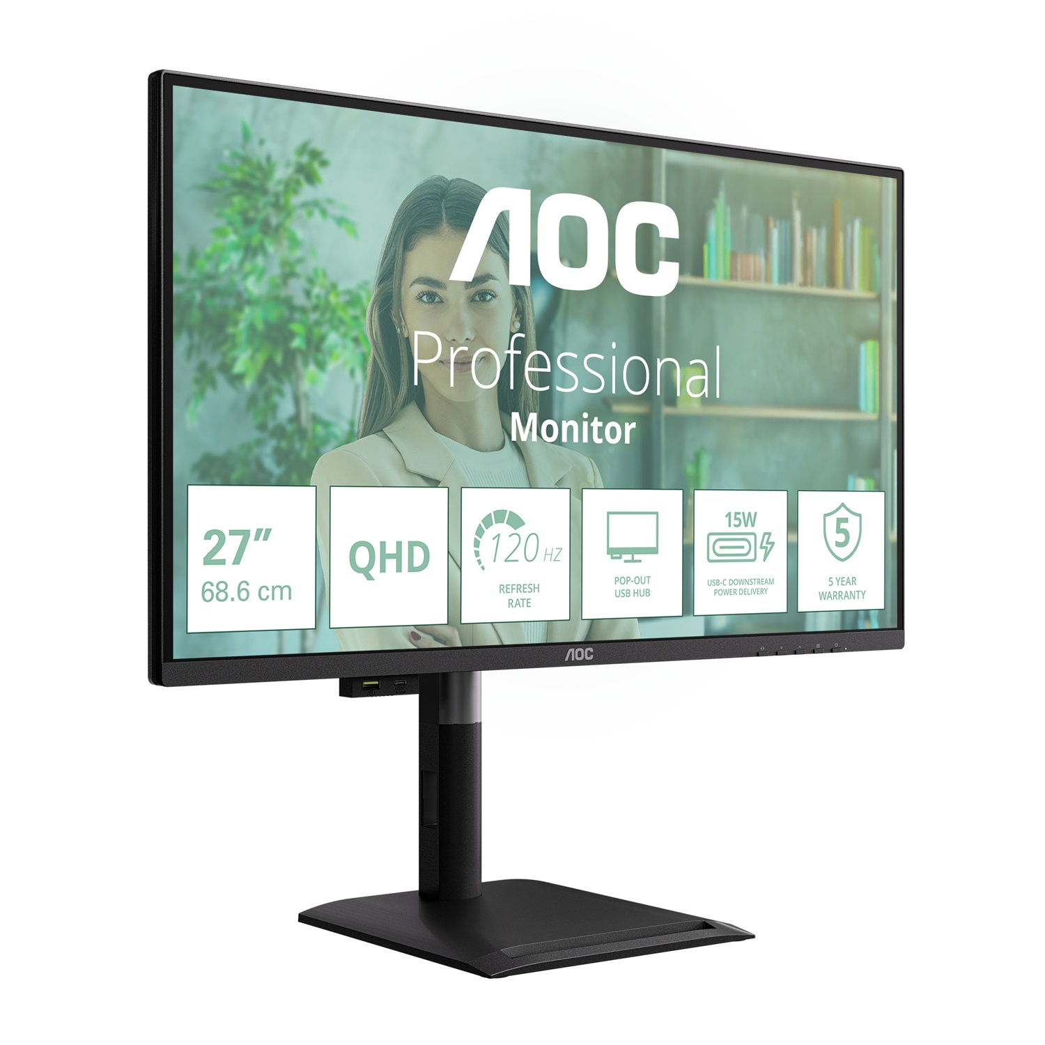 AOC Q27P4U Monitor PC 27