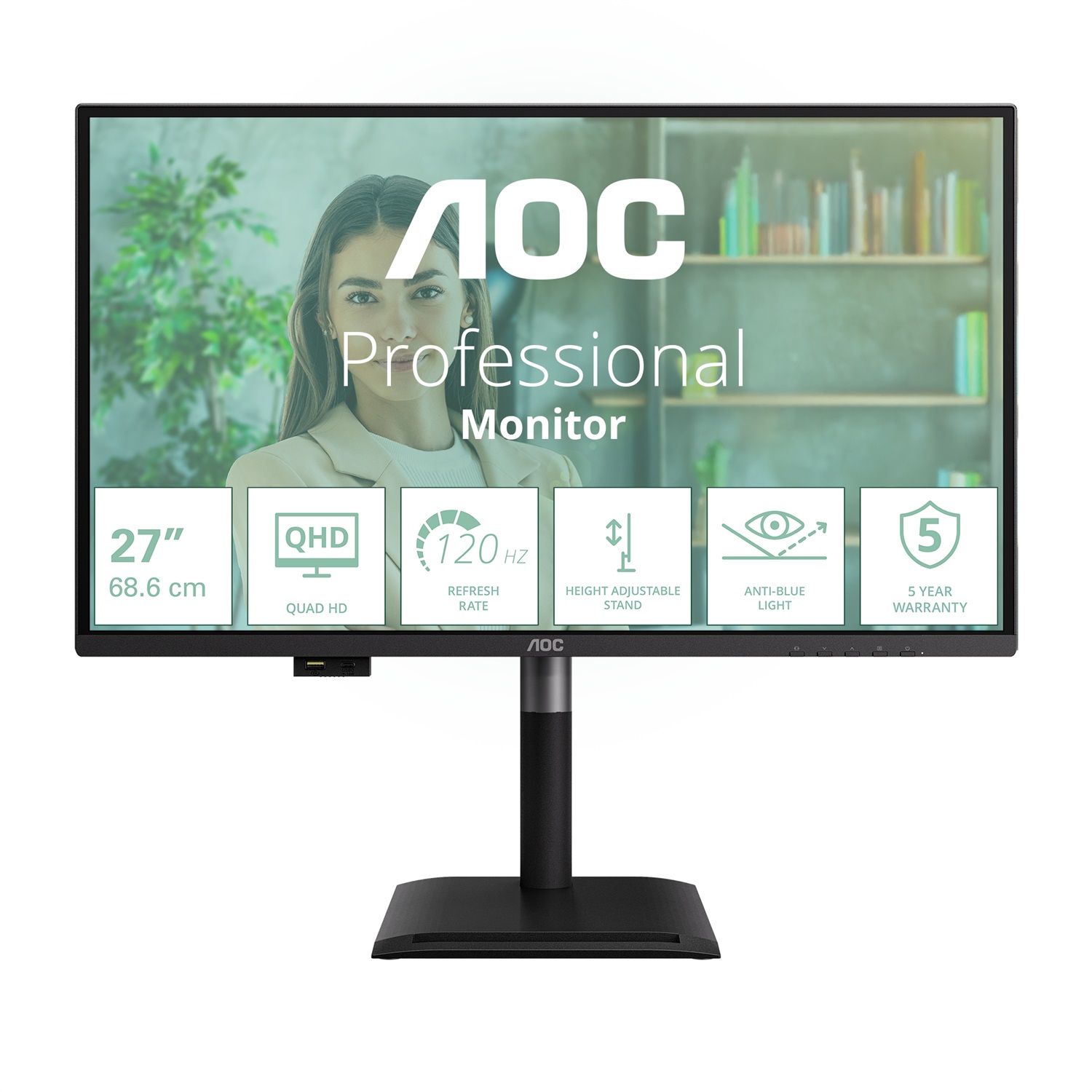 AOC Q27P4U Monitor PC 27