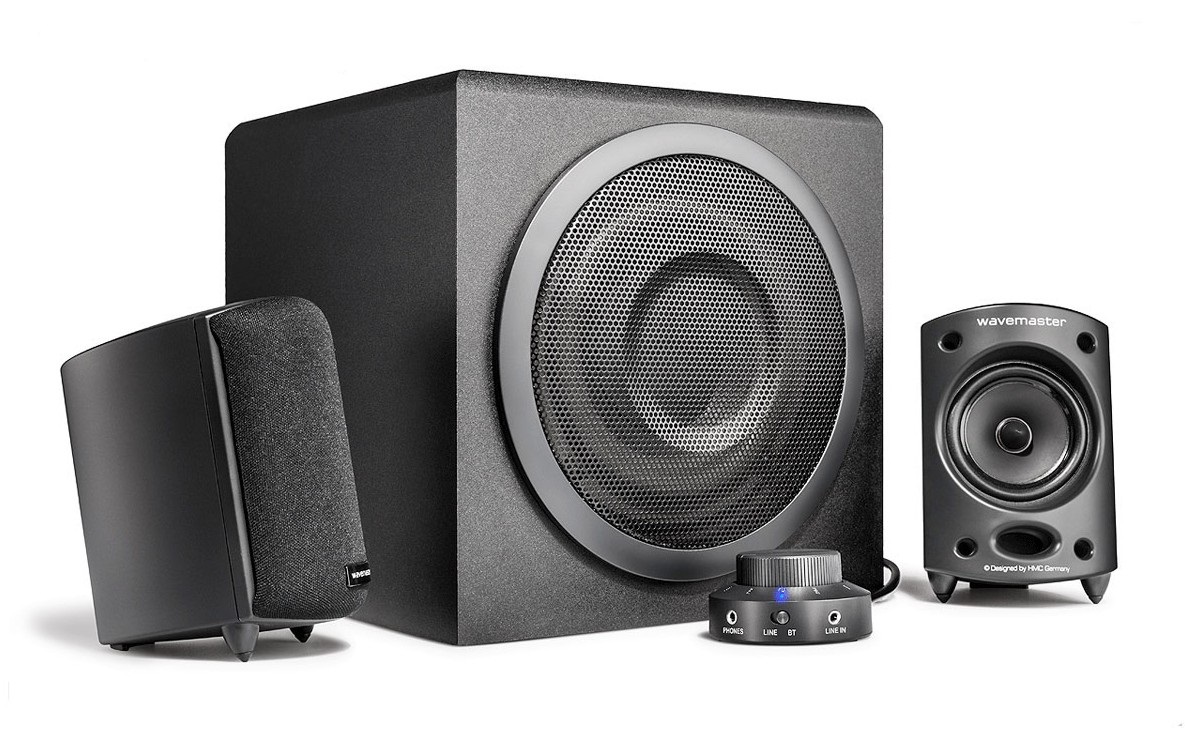 Wavemaster MOODY BT Sistema di Altoparlanti 2.1 con Bluetooth - 65 Watt, Nero