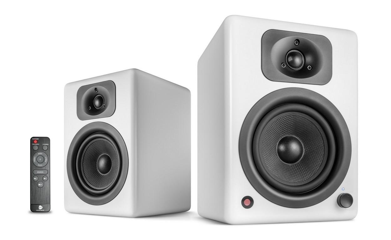 Wavemaster Two Neo 2.0 BT - Sistema di Altoparlanti da Scaffale 60 W con Bluetooth, Collegamenti Digitali e Telecomando a Infrarossi - Bianco Opaco