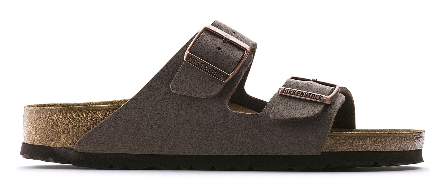 Birkenstock Arizona Sandali Unisex Mocca in Birko Flor - Calzata Stretta, Basso, Casual