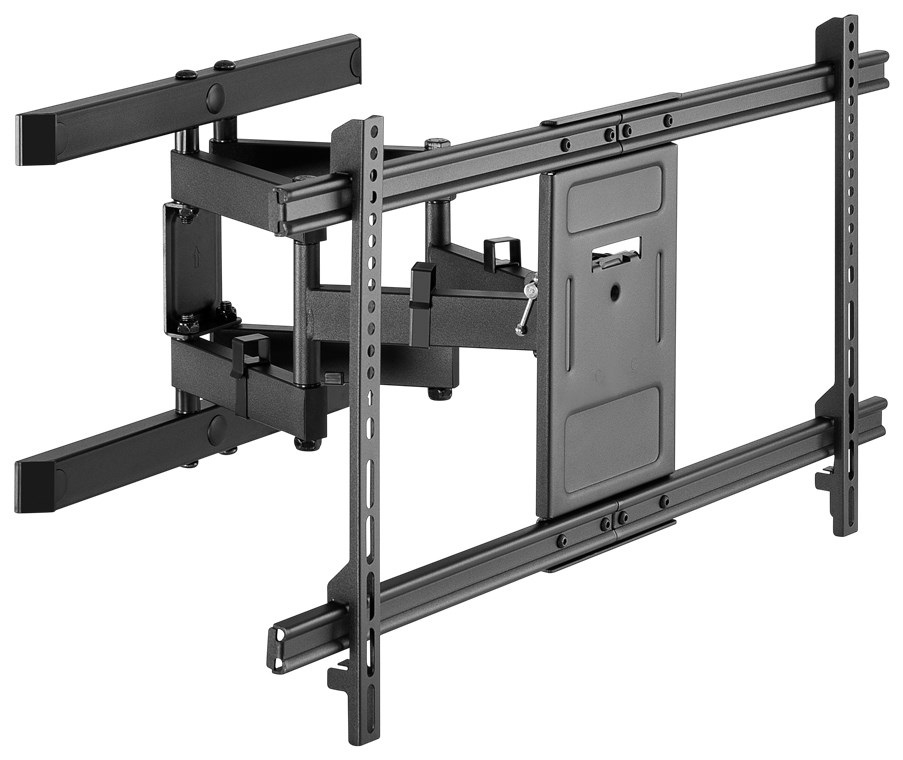 Goobay 49746 Supporto TV a parete Pro Fullmotion XL 43-100 pollici (109-254 cm) Nero - Capacità 60 kg, Inclinabile e Orientabile
