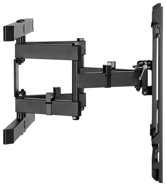 Goobay 49746 Supporto TV a parete Pro Fullmotion XL 43-100 pollici (109-254 cm) Nero - Capacità 60 kg, Inclinabile e Orientabile