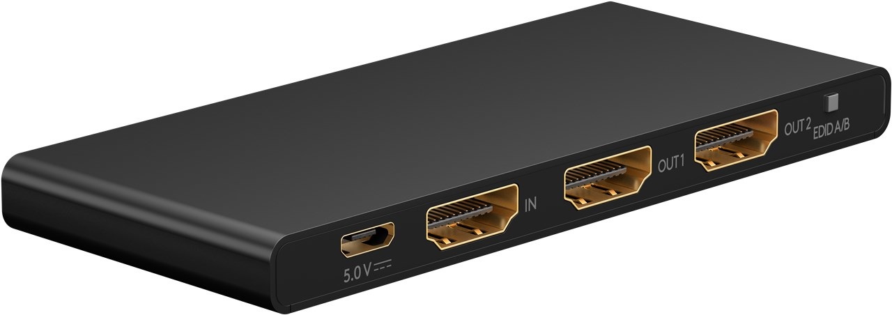 Goobay 58481 Ripartitore Video HDMI 2x HDMI - Supporta 4K @ 60Hz, Duplica Segnale per TV, Monitor, Proiettori, PS5 e Xbox