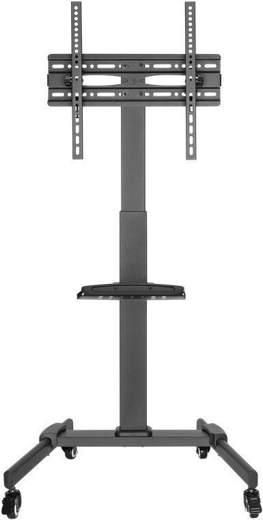 Goobay 59507 Supporto Mobile per TV e Monitor da 37 a 70 Pollici, Inclinabile e Regolabile in Altezza, Fino a 35 kg, Arrotolabile con 4 Ruote