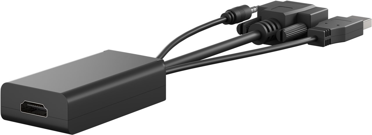 Goobay 61259 Adattatore VGA a HDMI - Full HD 1080p @ 60Hz, Converte VGA e Audio in HDMI, Cavo Monitor Nero
