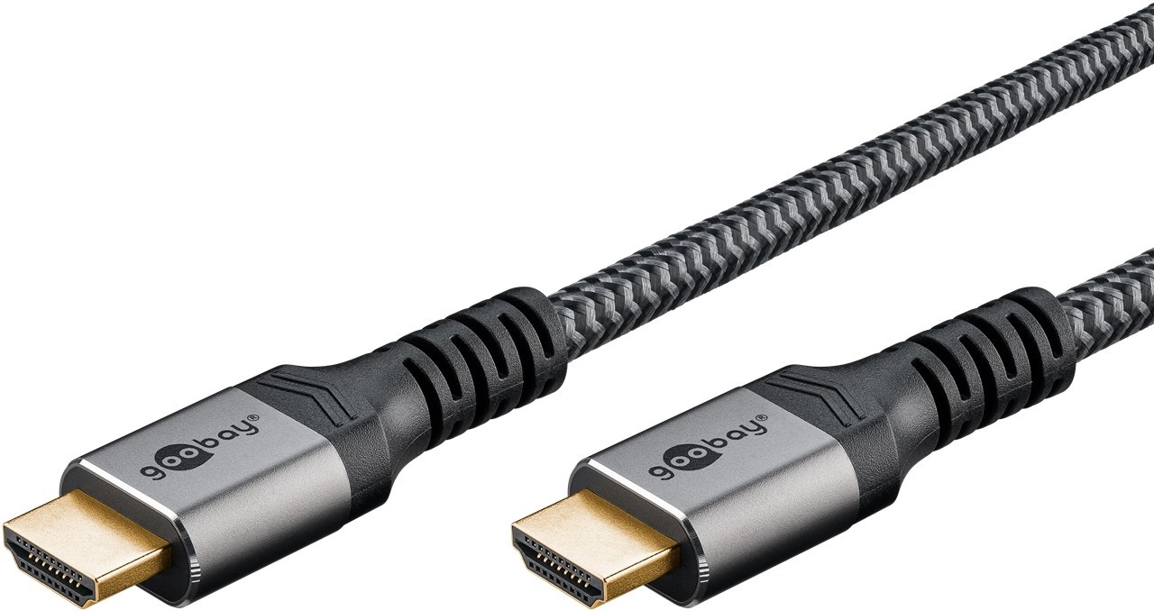 Goobay Cavo HDMI 2.0 High Speed 3m - UHD 4K @ 60Hz, connettori dorati, compatibile con PS5 e Xbox