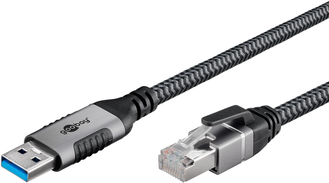Goobay 70693 Cavo Ethernet CAT 6 USB-A a RJ45 1 Gbit/s - 7,5 metri