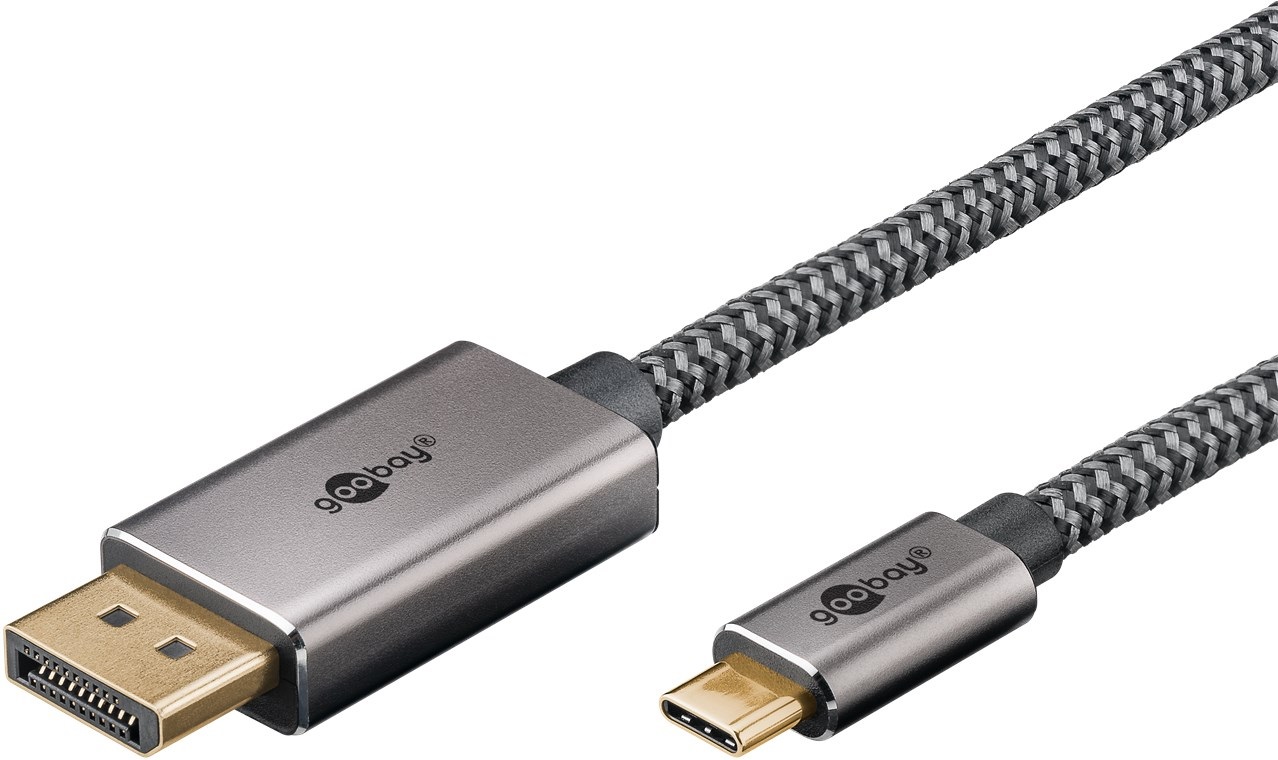 Goobay Cavo USB-C a DisplayPort 1.2 4K @ 60Hz - Compatibile con MacBook, iPhone e Surface - Lunghezza 2m