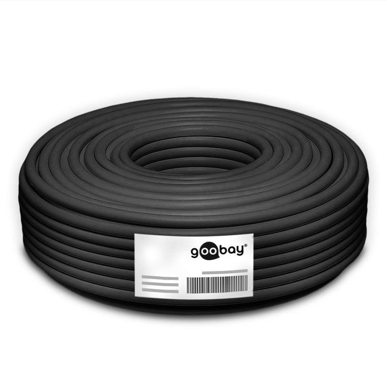 Goobay Matassa S/FTP Cavo Cat.6 PIMF LSZH Rame 100m Rigido Nero per Esterno