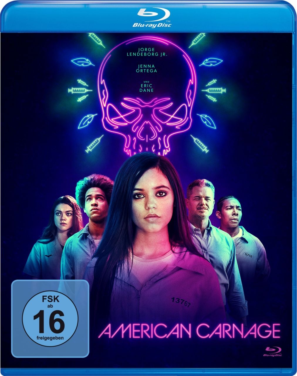 Tiberius Film American Carnage (Blu-ray) - Jenna Ortega, Allen Maldonado, Dane Eric Lendeborg, Diego Hallivis - Tedesca e Inglese - Region Free
