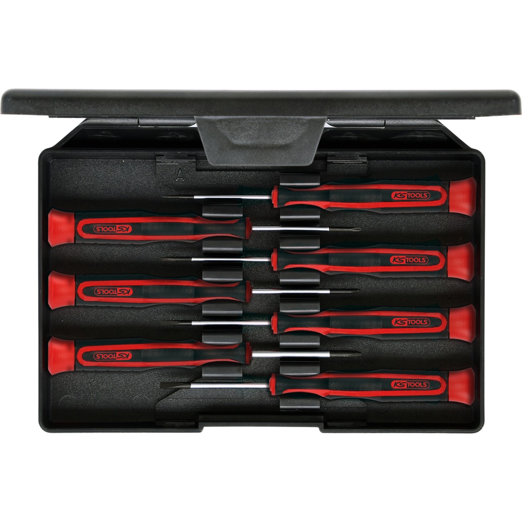 KS TOOLS Kit Cacciavite 500.7165 - 7 Pezzi per Meccanica di Precisione, Viti PH e Intaglio