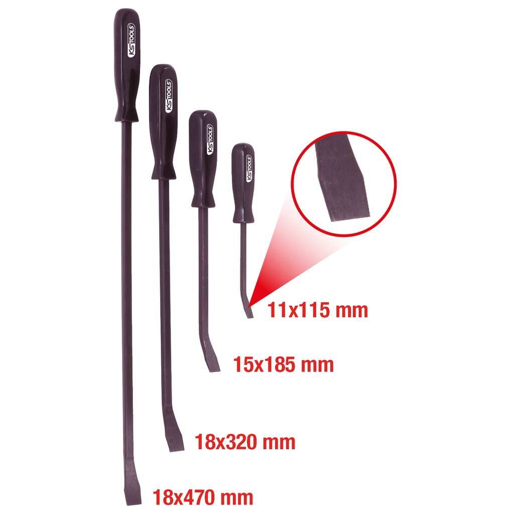 KS Tools 911.8100 Serie di Leve da Meccanico, Set di 4 Pezzi