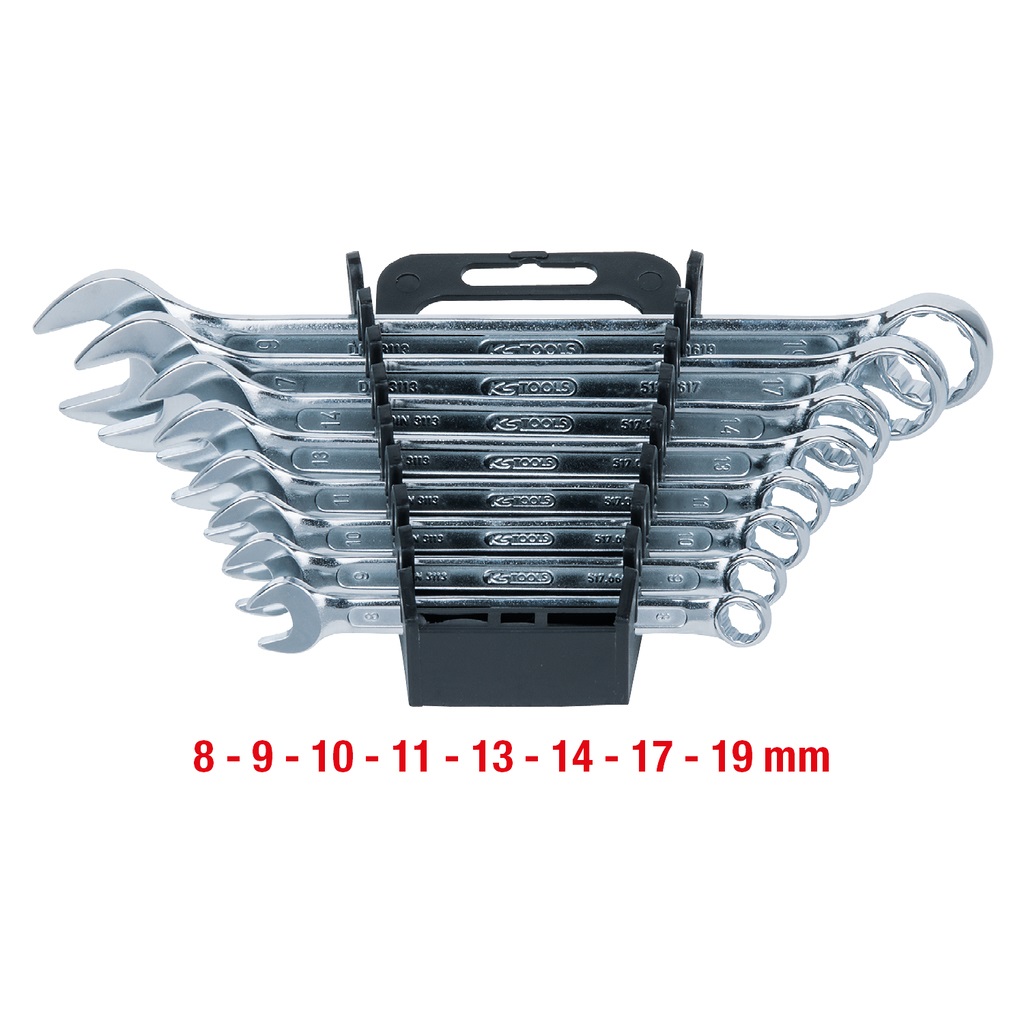 KS Tools 517.0048 Set di Chiavi Combinate Classic, 8 Pezzi, 8-19 mm