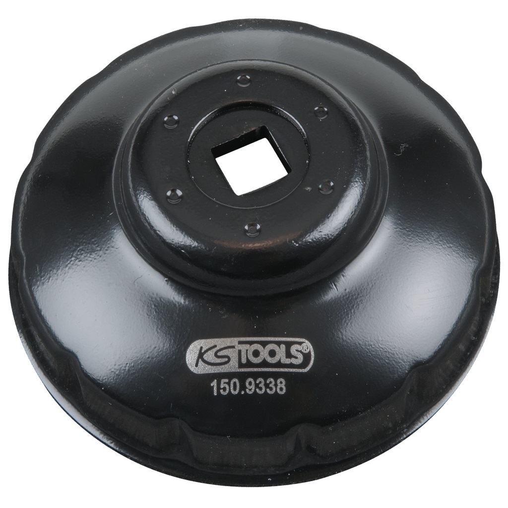 KS Tools 150.9338 - Chiave per filtro olio a tazza 3/8, apertura 76 mm, utilizzo manuale