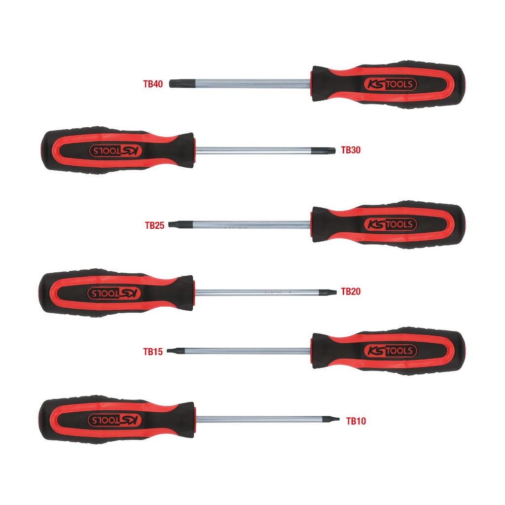 KS Tools Kit Cacciavite Ergotorqueplus 159.0040 - 6 Pezzi TX con Foro