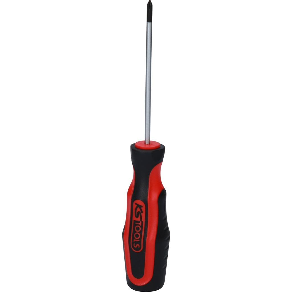 KS TOOLS Cacciavite Pozidriv 159.1028 - Lunghezza 305mm, Impugnatura Bicomponente, Punta Brunita