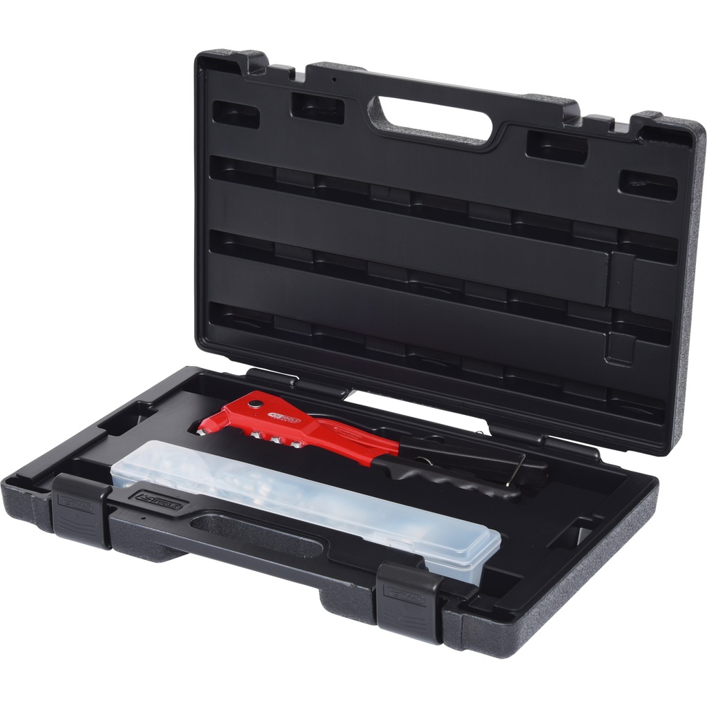 KS Tools Rivettatrice Manuale Standard 205 Pezzi con 200 Rivetti Ciechi e Ugelli Sostituibili