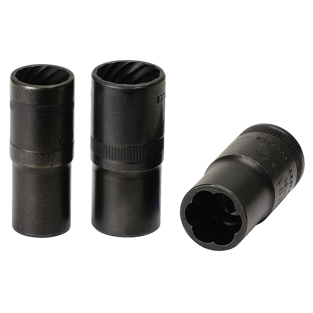KS TOOLS Set di Bussole a Impatto 913.1270 - 3 Pezzi, 17-21 mm, Attacco 1/2