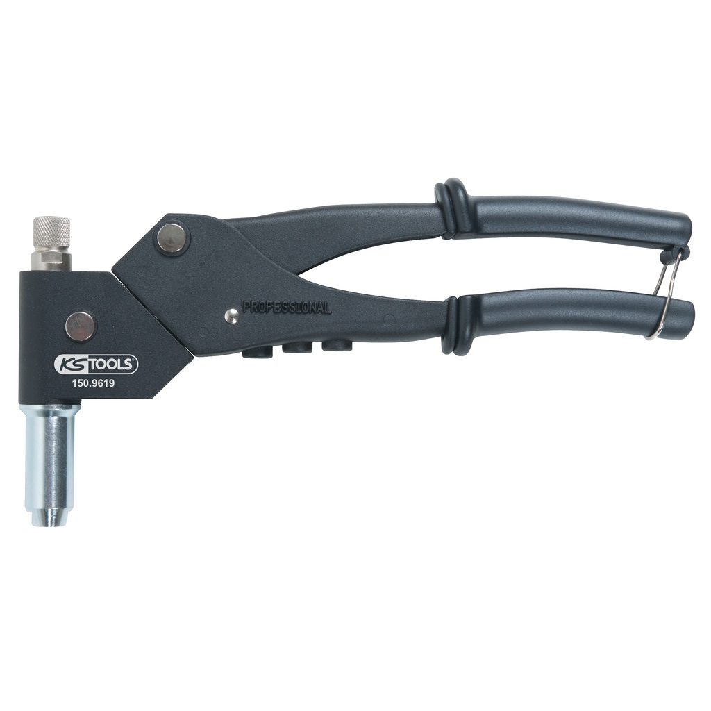 KS Tools 150.9619 Rivettatrice Manuale con Testa Girevole a 360° per Rivetti Ciechi