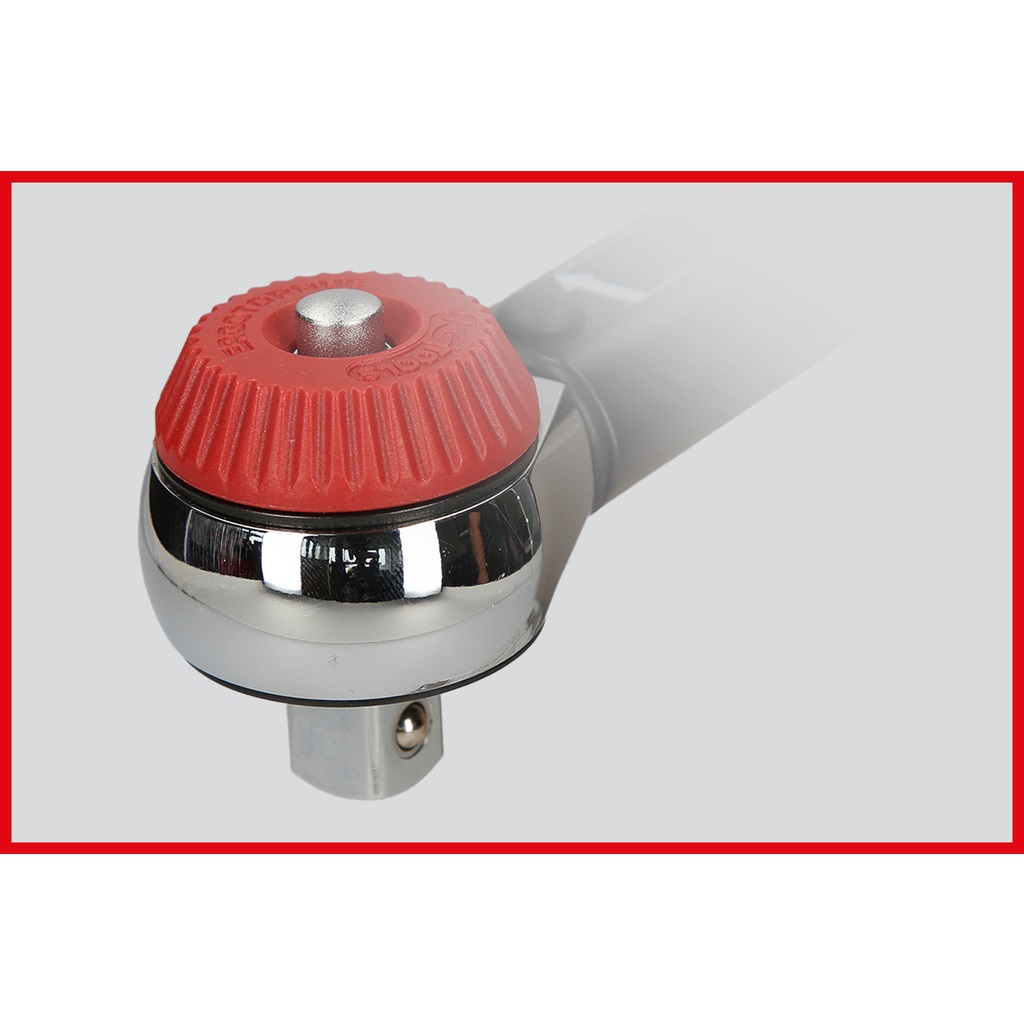 KS Tools 516.1482 Chiave Dinamometrica con Testa a Cricco ErgotorquePrecision, 80-420 NM, 1/2