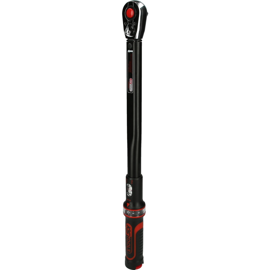 KS Tools 516.1522 Chiave Dinamometrica ErgotorquePrecision con Testa a Cricco Reversibile, 5-50 NM, 3/8