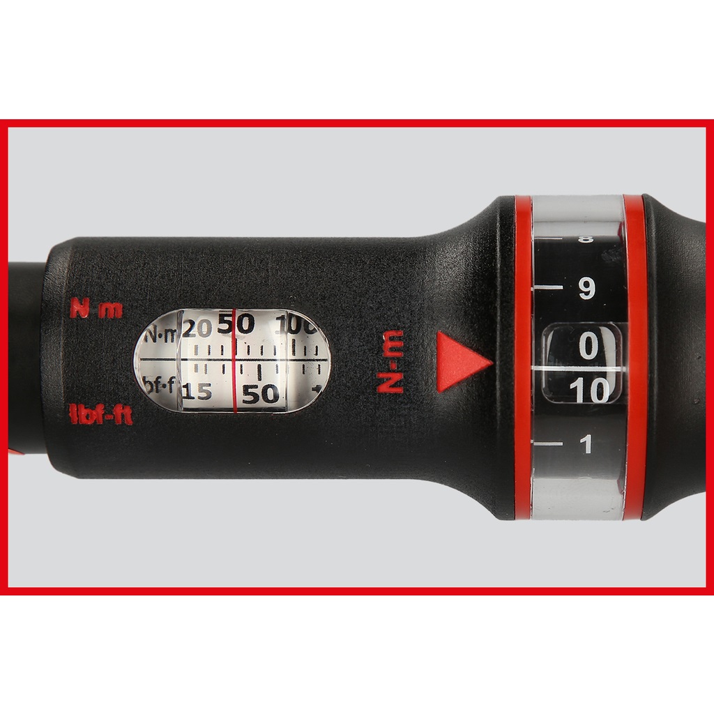 KS Tools 516.1522 Chiave Dinamometrica ErgotorquePrecision con Testa a Cricco Reversibile, 5-50 NM, 3/8