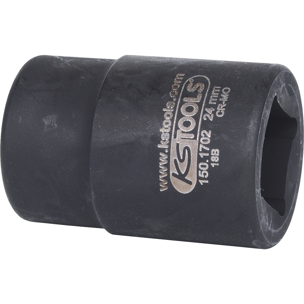 KS Tools 150.1702 Bussola Poligonale 24mm per Avvitatori ad Impulsi - Acciaio Speciale, Quadro Femmina, Robusta