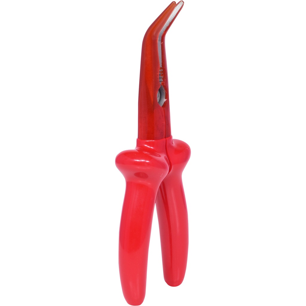 KS Tools Pinza a Becchi Tondi 1000V Curva 200mm con Testa Rivestita