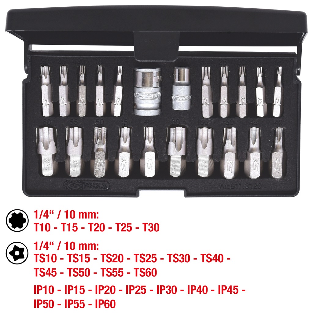KS Tools 911.3120 - Set di Chiavi a Bussola Superlock, 23 Pezzi