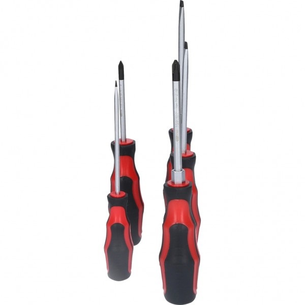 KS Tools 159.0005 Set di Cacciaviti ERGOTORQUEplus, 5 pz, Impugnatura Bicomponente, Lama in Cromo-Vanadio