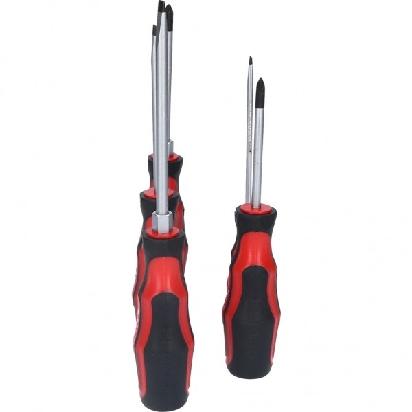 KS Tools 159.0005 Set di Cacciaviti ERGOTORQUEplus, 5 pz, Impugnatura Bicomponente, Lama in Cromo-Vanadio