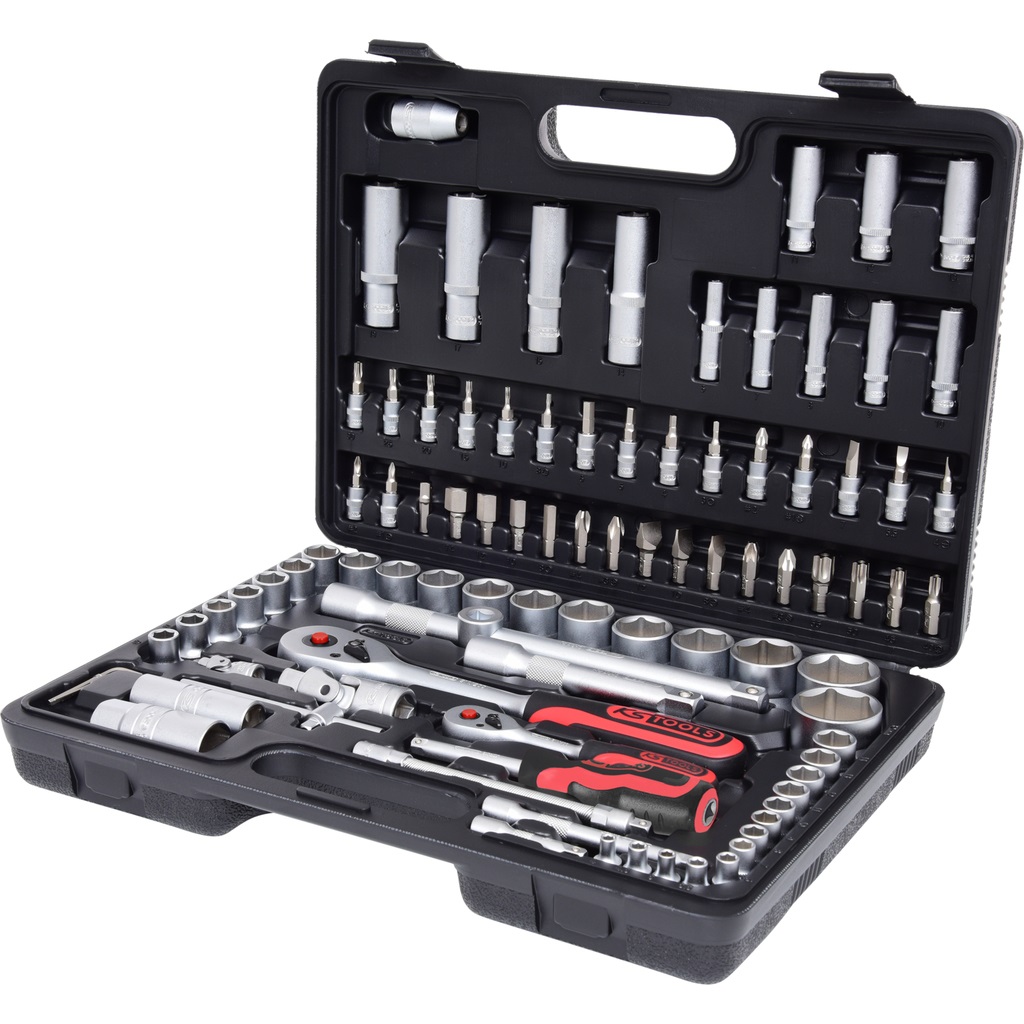 KS Tools 917.0796 Set di Chiavi a Bussola 1/4 1/2, 96 Pezzi, Cromo-Vanadio, Profilo FlankTraction, Valigetta in Plastica