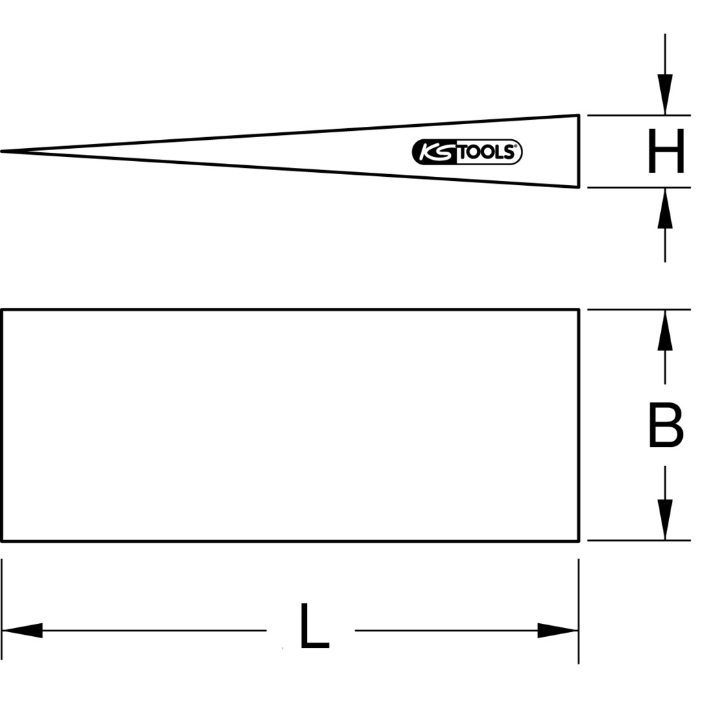 KS Tools BRONZEplus Cuneo Flangiato 150x30x13 mm - Antiscintilla e Resistente alla Corrosione