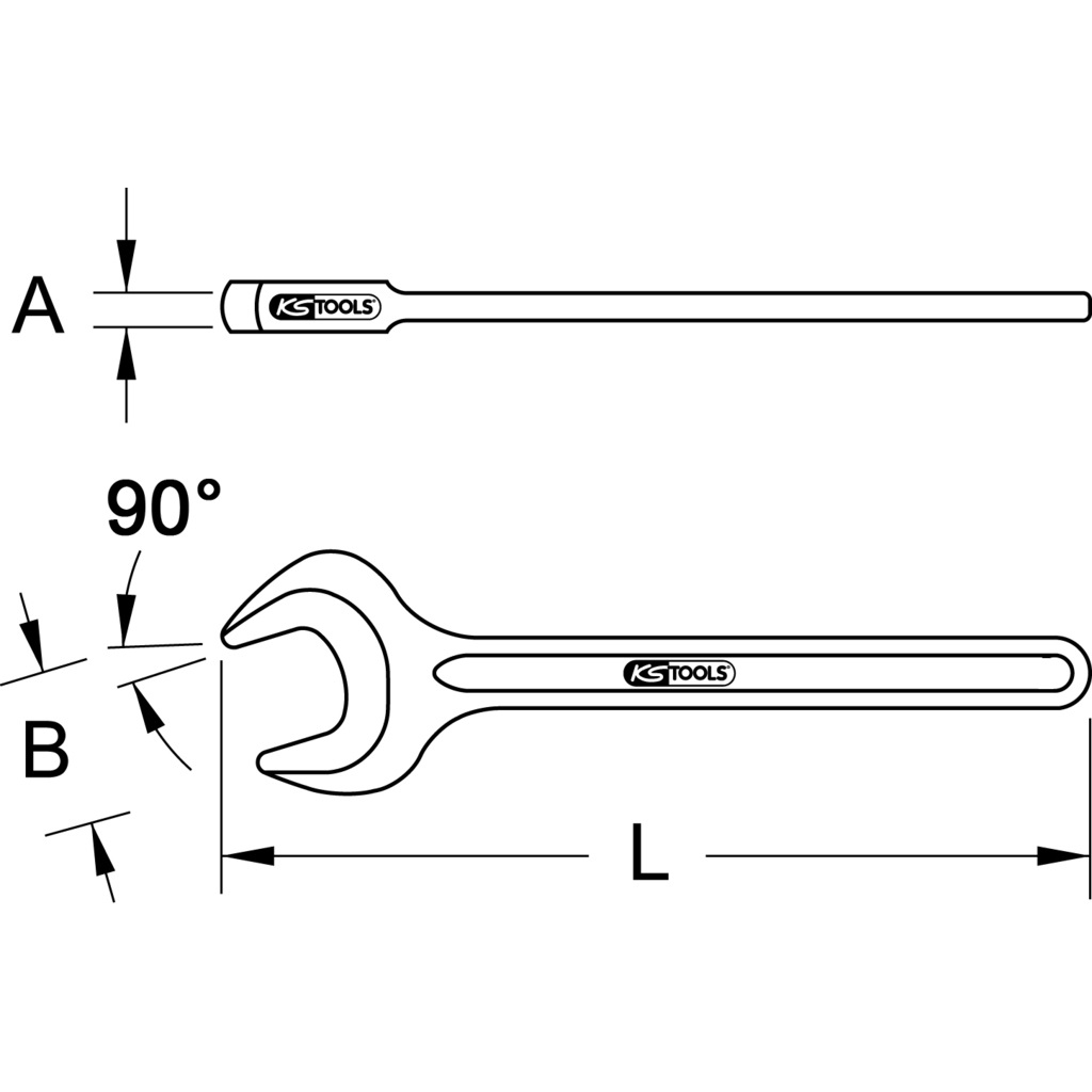 KS Tools BRONZEplus Chiave Combinata 90° 22 mm - Antiscintilla e Resistente alla Corrosione