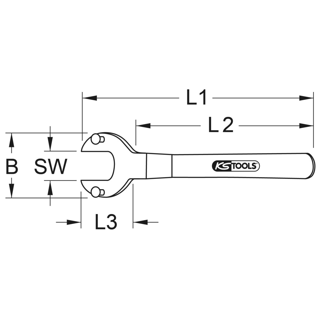 KS Tools BRONZEplus Chiave per unità di regolazione tipo B 150x90 mm - Antiscintilla, Antideflagrante, Resistente alla corrosione