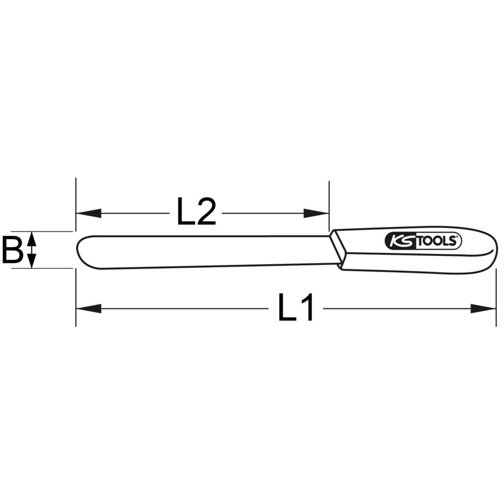 KS Tools BRONZEplus Spatola a Coltello Antiscintilla 260 mm con Manico in Legno