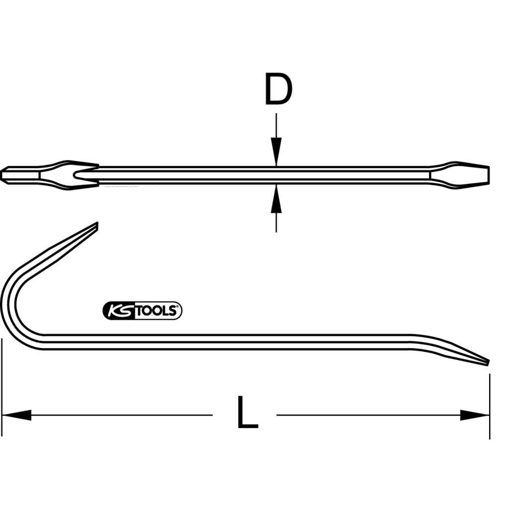 KS Tools BRONZEplus Leva per casse 750 mm Antiscintilla e Antideflagrante