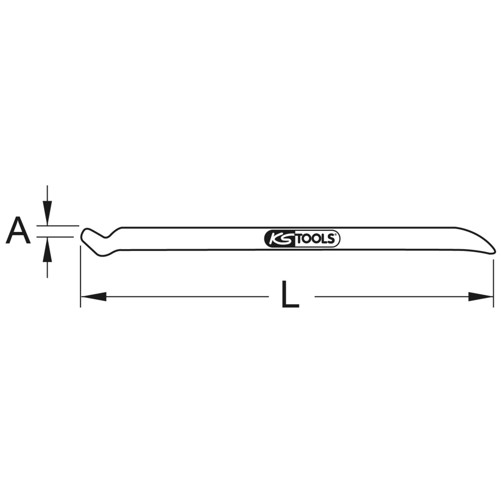 KS Tools BRONZEplus Leva di Montaggio 400 mm Antiscintilla e a Prova di Esplosione