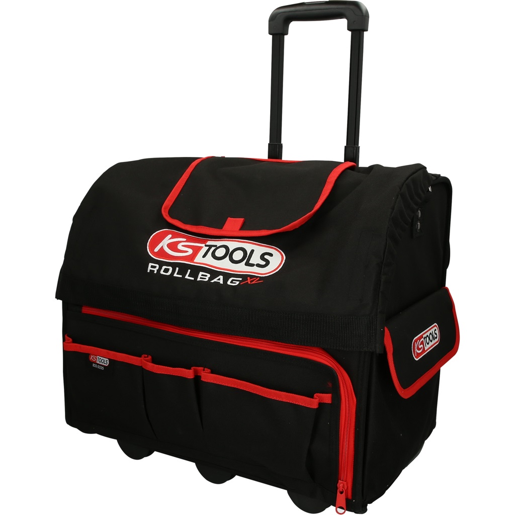 KS Tools 850.0335 ROLLBAG Borsa universale per attrezzi XL con trolley telescopico - Nero/Rosso, Poliestere