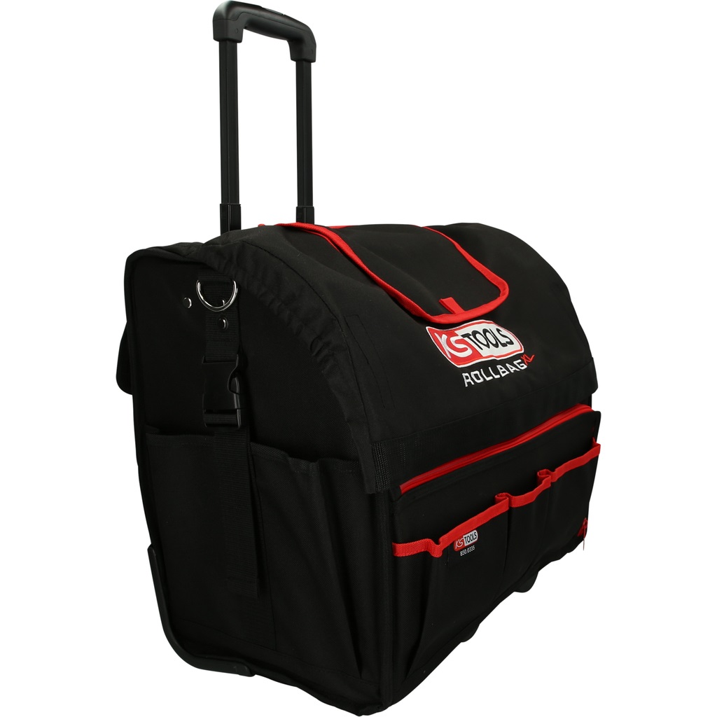 KS Tools 850.0335 ROLLBAG Borsa universale per attrezzi XL con trolley telescopico - Nero/Rosso, Poliestere