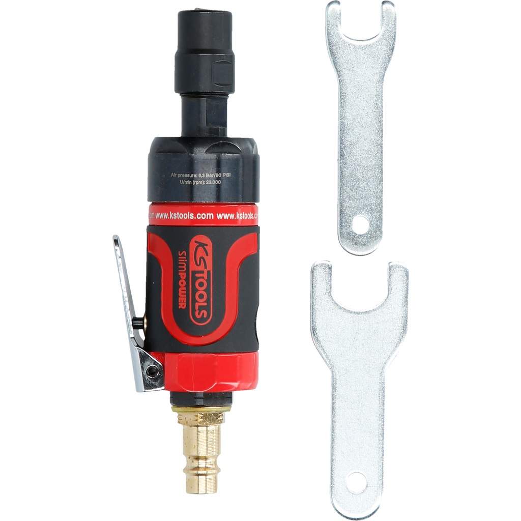 KS Tools Mini Smerigliatrice Diritta Pneumatica SlimPOWER - Compatta e Versatile per Levigatura e Lucidatura