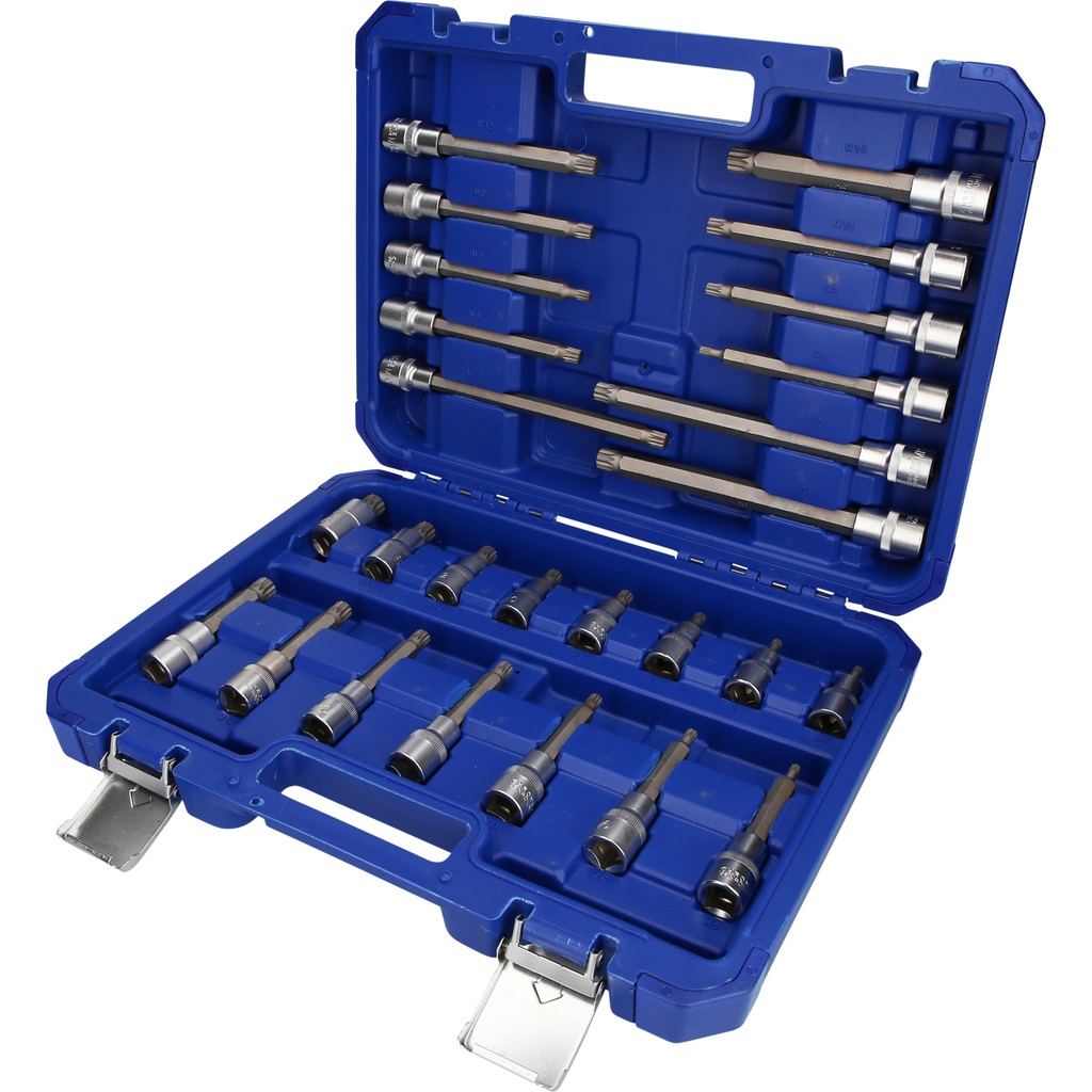 BRILLIANT TOOLS BT022026 Set di Chiavi a Bussola 1/2, 26 pz, Profilo Millerighe, XZN - Qualità Made in Germany