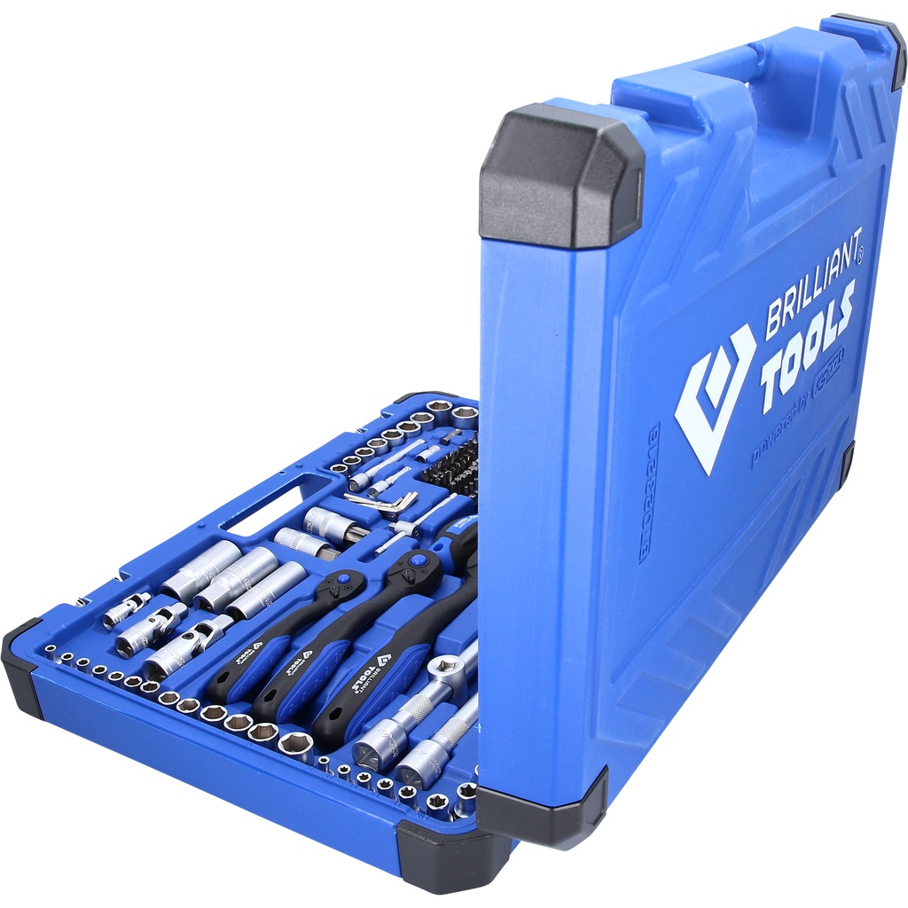 BRILLIANT TOOLS BT023216 - Set di Chiavi a Bussola 216 pz, 1/4, 3/8, 1/2, Qualità Made in Germany