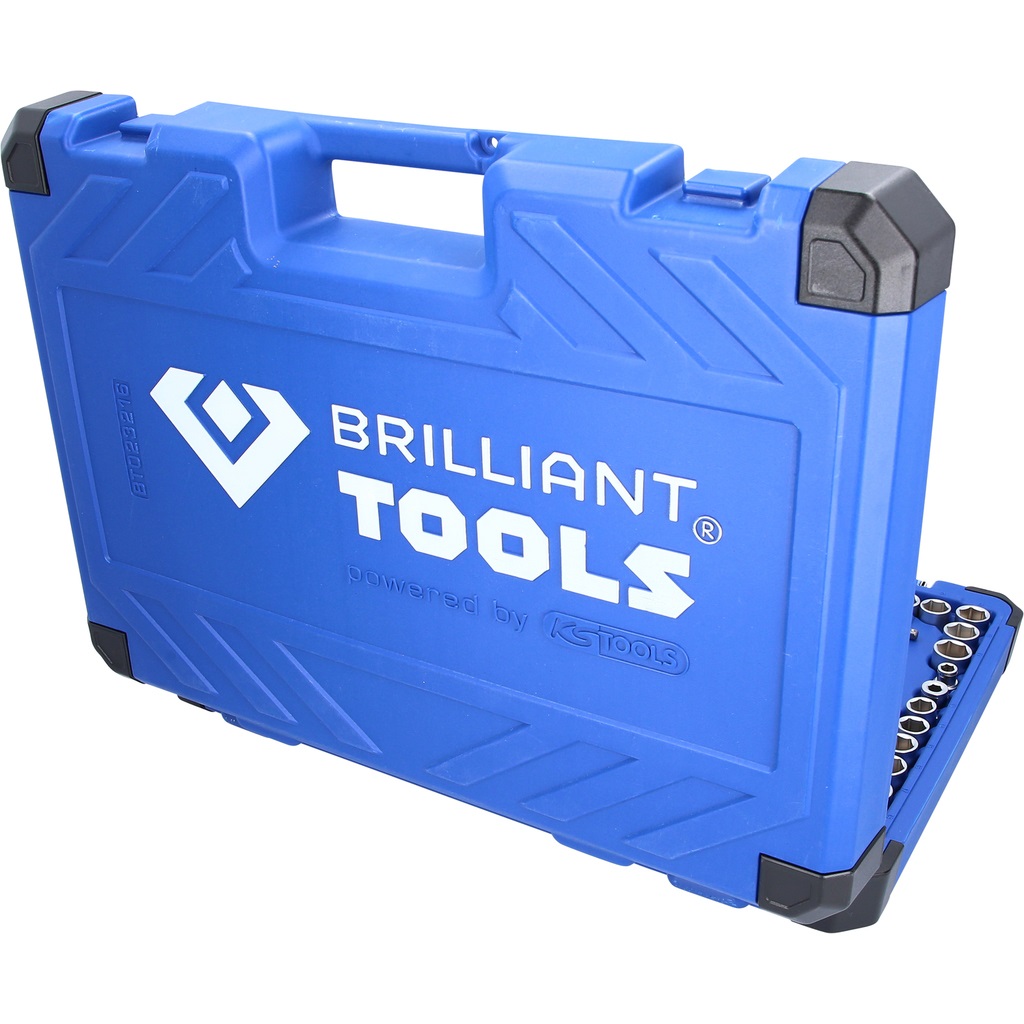 BRILLIANT TOOLS BT023216 - Set di Chiavi a Bussola 216 pz, 1/4, 3/8, 1/2, Qualità Made in Germany