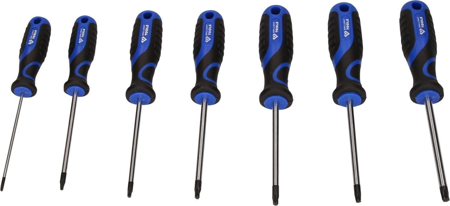 BRILLIANT TOOLS BT034007 - Set di 7 Giraviti TX di Qualità Made in Germany per Fai-da-te e Meccanica